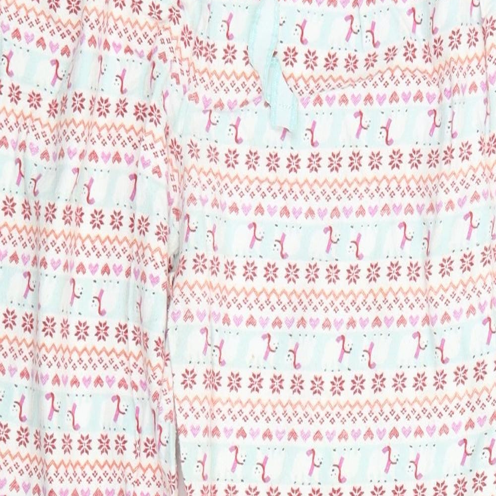 TU Womens White Geometric   Pyjama Pants Size 12  - Chirstmas