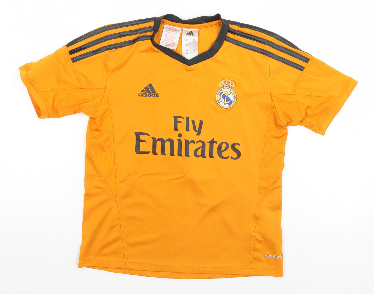 adidas Boys Orange   Basic T-Shirt Size 9-10 Years  - Fly Emirates, Ronaldo, 7