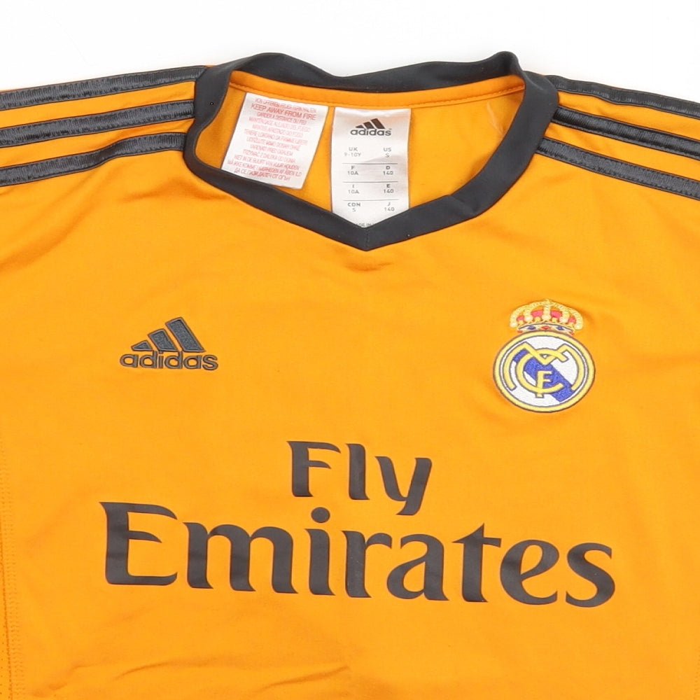 adidas Boys Orange   Basic T-Shirt Size 9-10 Years  - Fly Emirates, Ronaldo, 7
