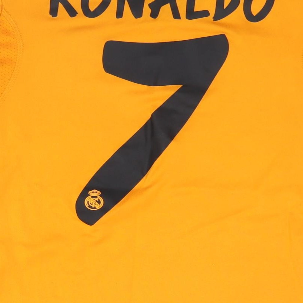 adidas Boys Orange   Basic T-Shirt Size 9-10 Years  - Fly Emirates, Ronaldo, 7