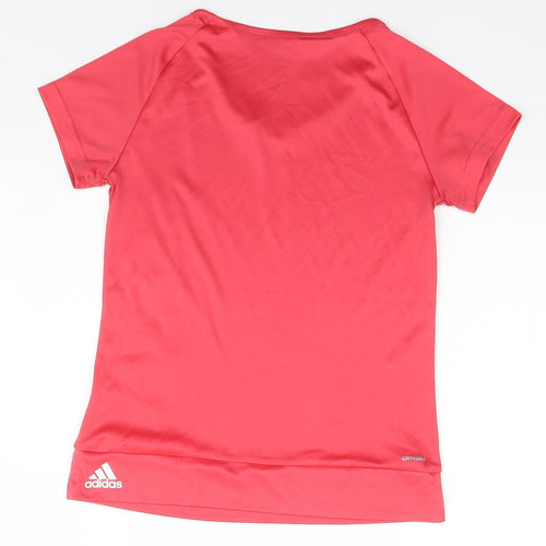 adidas Girls Pink   Basic T-Shirt Size 11-12 Years