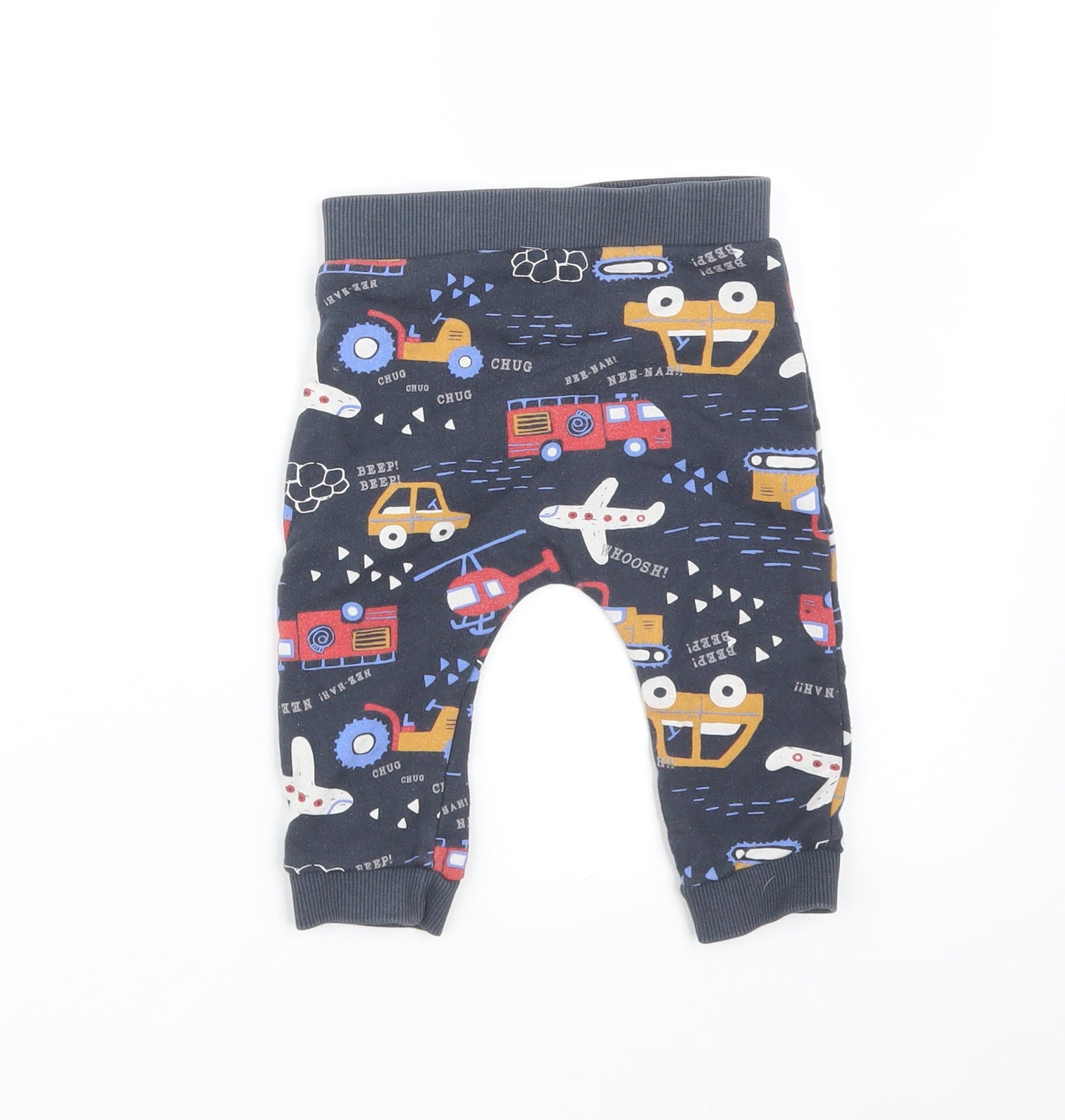FRED&FLO Baby Blue Geometric   Trousers Size 6-9 Months