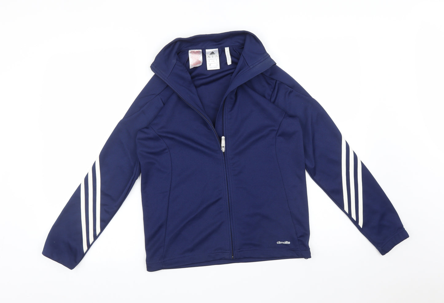 adidas Boys Blue Striped  Full Zip Jumper Size 11-12 Years