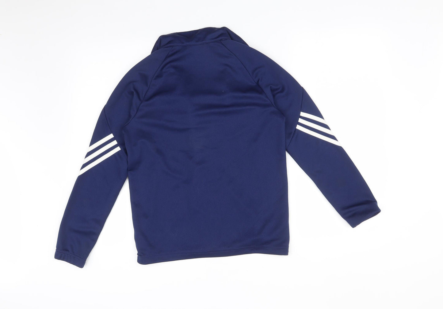 adidas Boys Blue Striped  Full Zip Jumper Size 11-12 Years