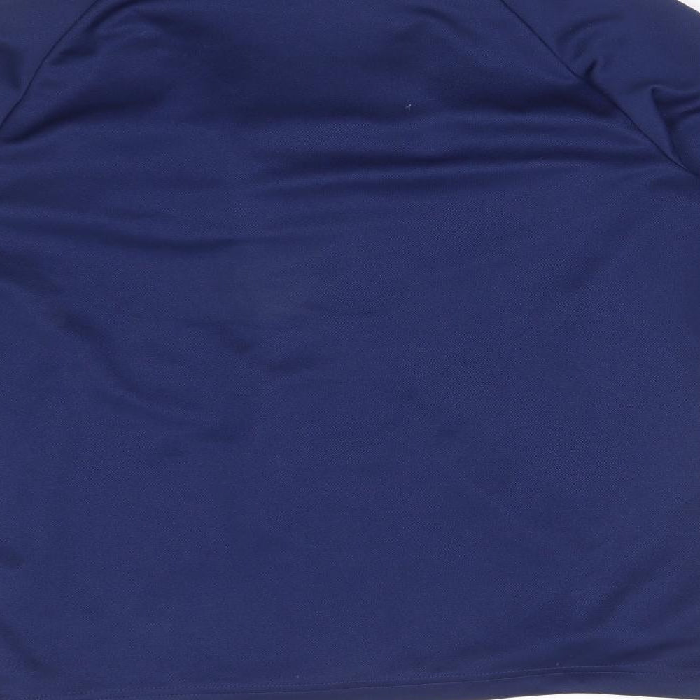 adidas Boys Blue Striped  Full Zip Jumper Size 11-12 Years