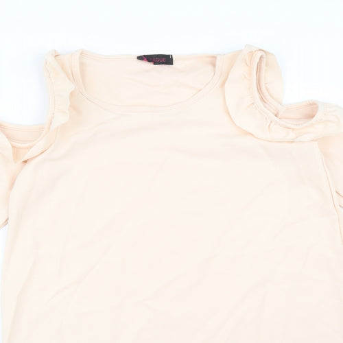 Prague Womens Pink   Basic T-Shirt Size 10