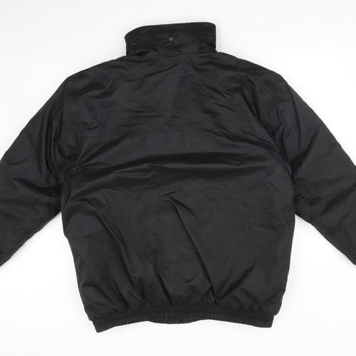 BLACK KNIGHT Mens Black   Overcoat Coat Size L