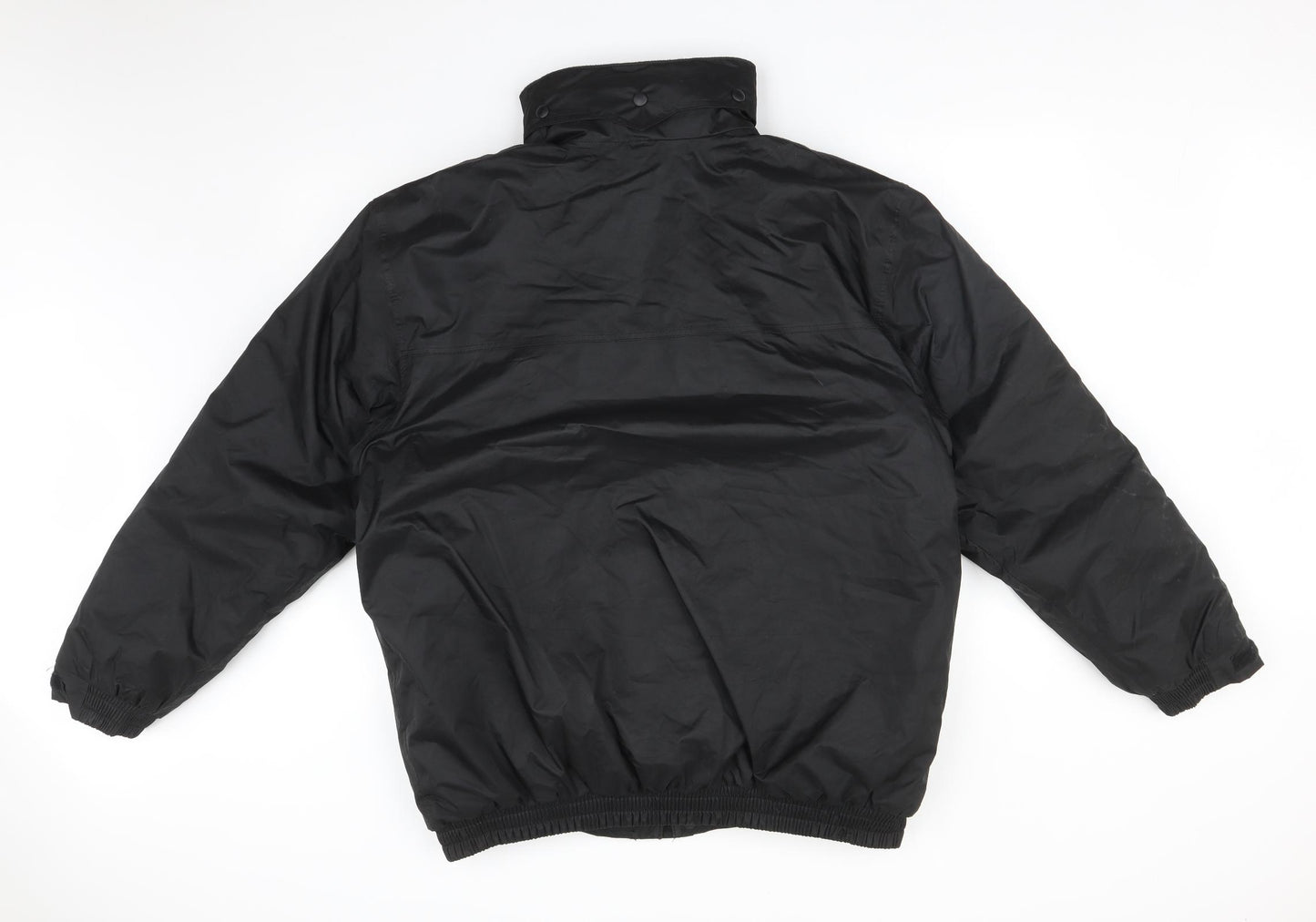 BLACK KNIGHT Mens Black   Overcoat Coat Size L