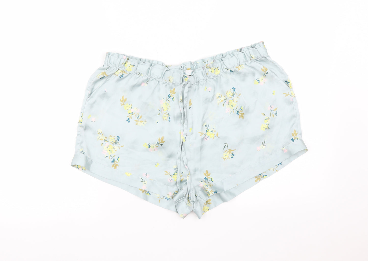 Primark Womens Blue Floral   Sleep Shorts Size L
