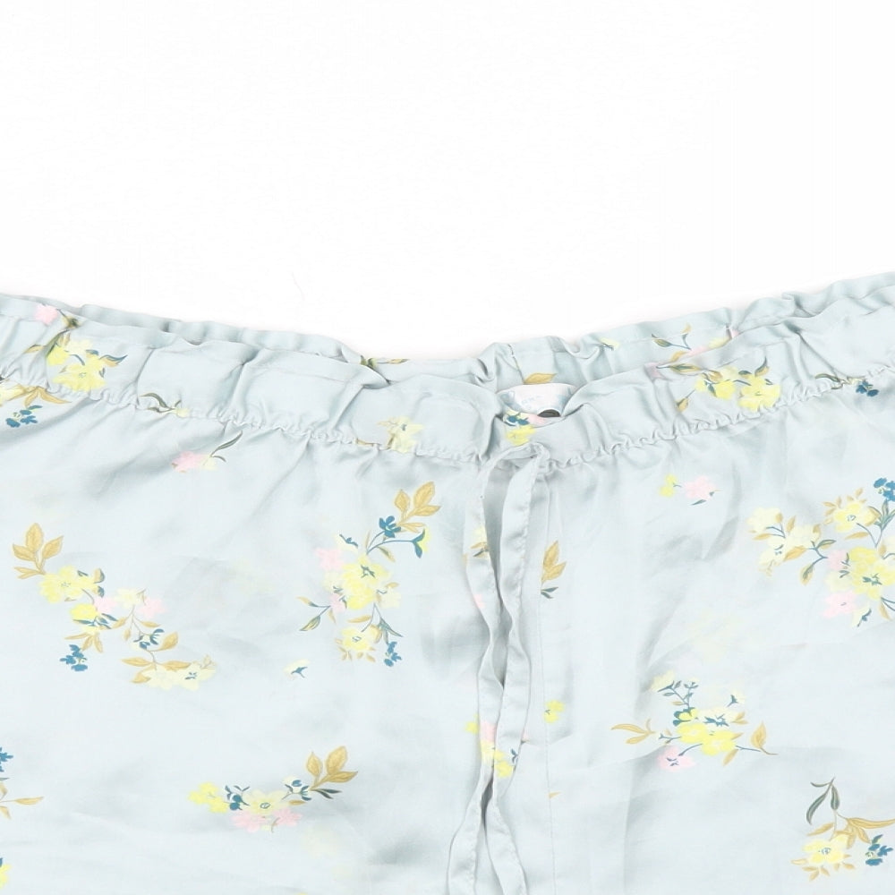 Primark Womens Blue Floral   Sleep Shorts Size L