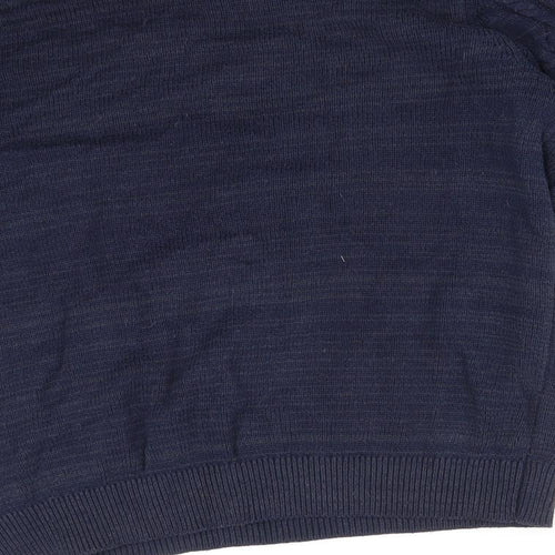 H&M Mens Blue Striped  Pullover Sweatshirt Size L
