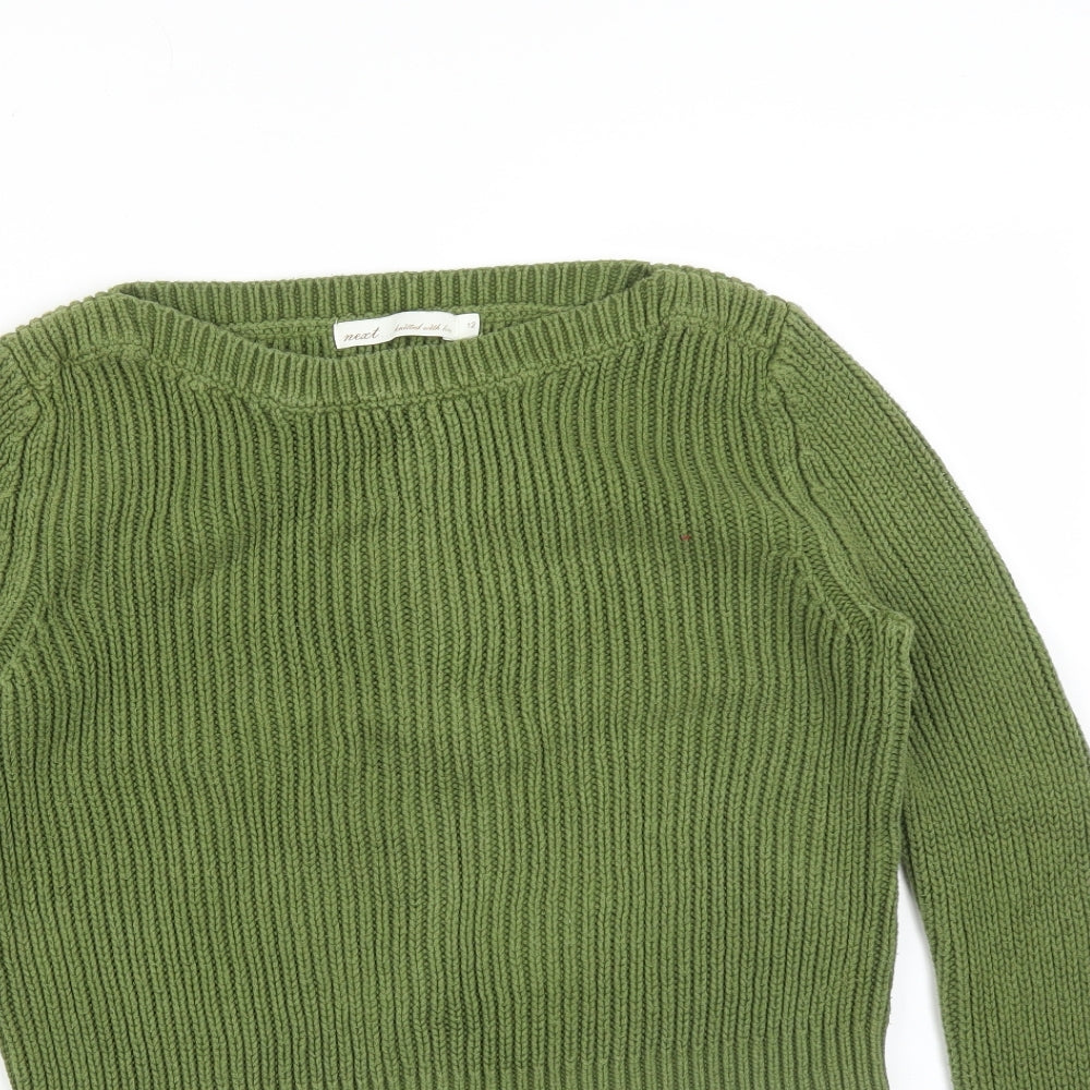 NEXT Womens Green Striped  Pullover Jumper Size 12