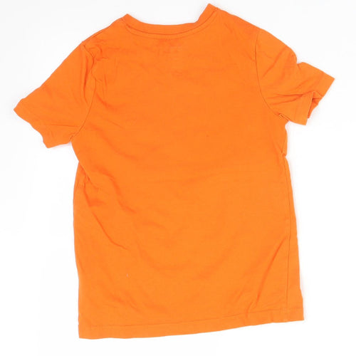 F&F Boys Orange   Basic T-Shirt Size 5-6 Years  - SKULL HEADPHONES