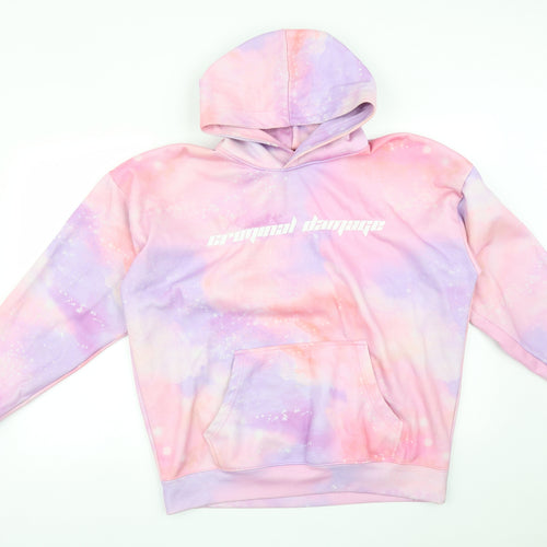 Criminal Damage Womens Multicoloured   Pullover Hoodie Size M