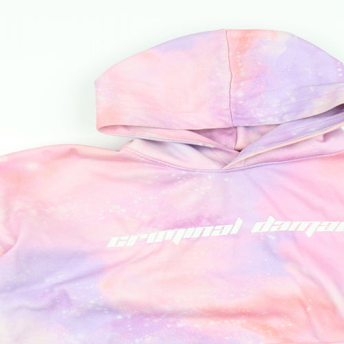 Criminal Damage Womens Multicoloured   Pullover Hoodie Size M