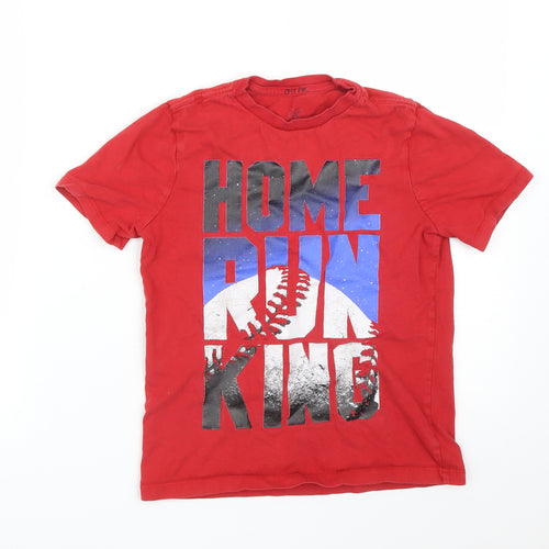 Gap Boys Red   Basic T-Shirt Size 8 Years  - HOME RUN KING