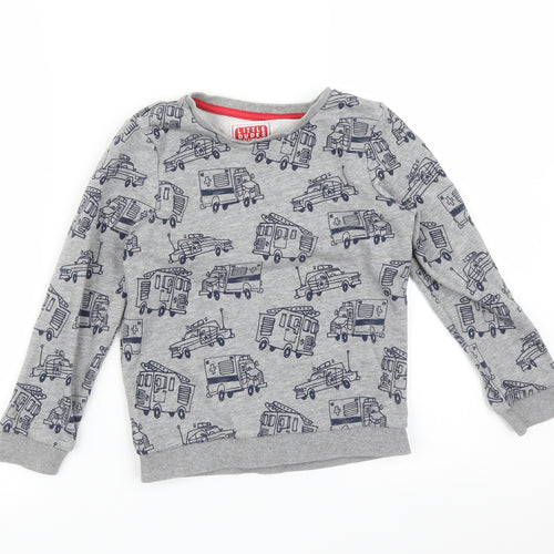 TU Boys Grey   Pullover Sweatshirt Size 5-6 Years  - CARS
