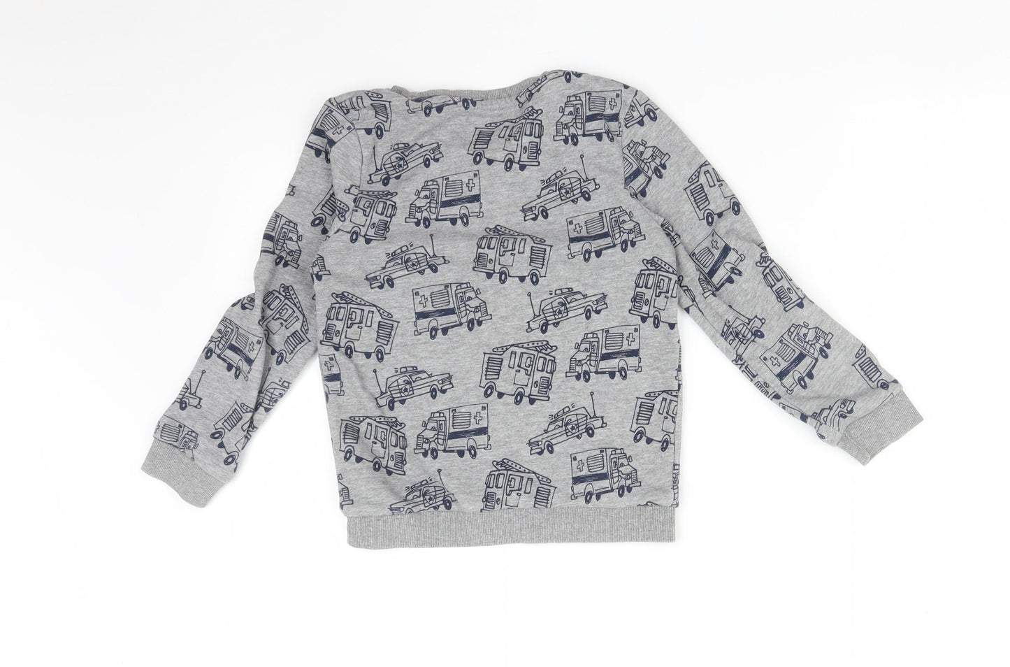 TU Boys Grey   Pullover Sweatshirt Size 5-6 Years  - CARS