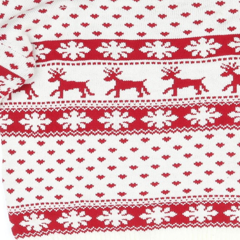STYLEWISE Womens Multicoloured Fair Isle  Pullover Sweatshirt Size L  - CHRISTMAS