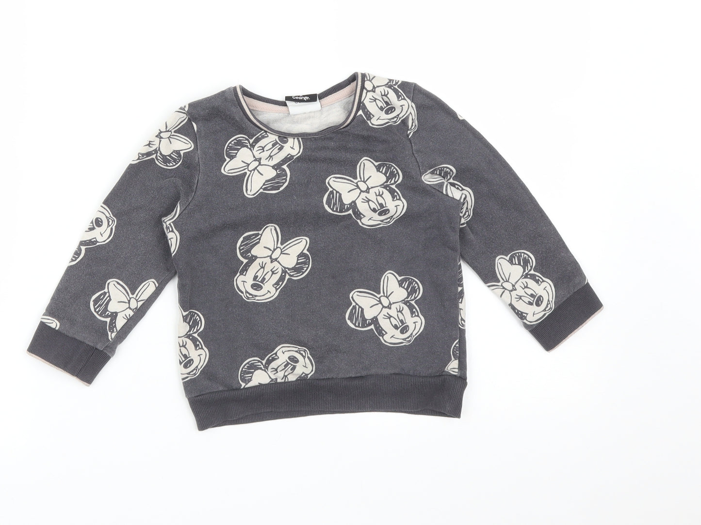 George Girls Grey   Pullover Sweatshirt Size 2-3 Years  - MINNIE MOUSE