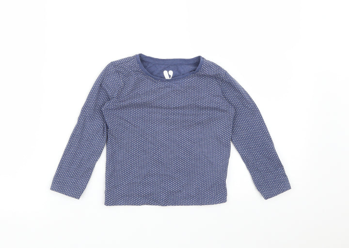 Very Girls Blue Polka Dot  Basic T-Shirt Size 2-3 Years