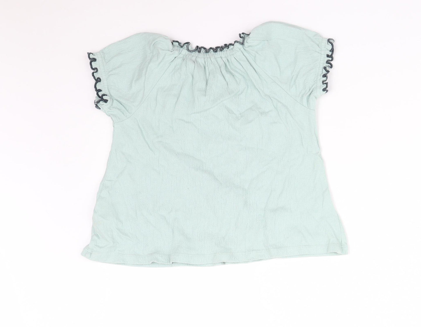 NEXT Girls Green Floral  Basic T-Shirt Size 3-4 Years