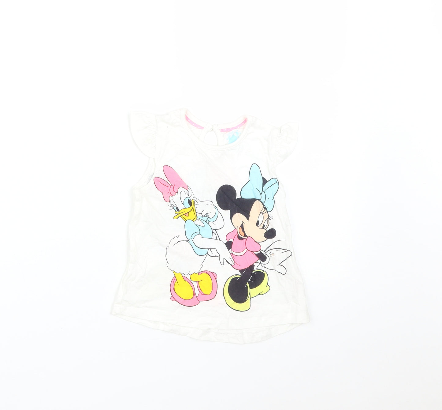 Young Dimension Girls White   Basic T-Shirt Size 18-24 Months  - MINNIE MOUSE