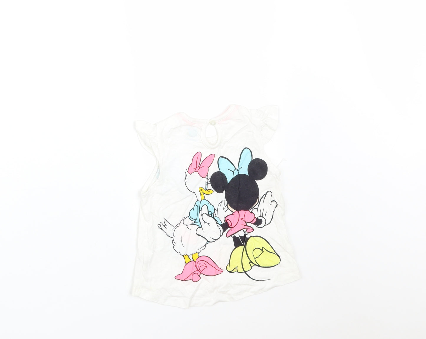Young Dimension Girls White   Basic T-Shirt Size 18-24 Months  - MINNIE MOUSE