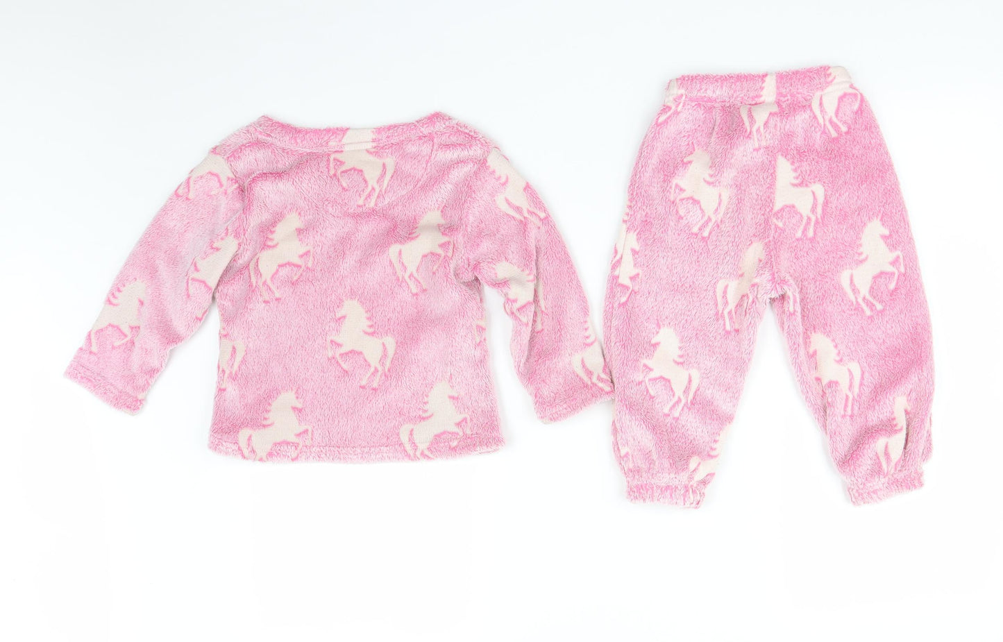 GLOW IN THE DARK Girls Pink Solid   Pyjama Set Size 2-3 Years  - UNICORN