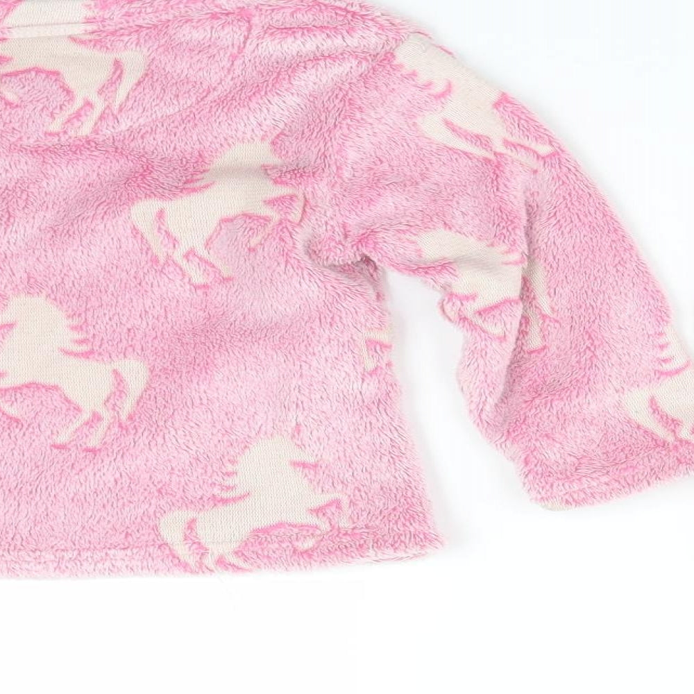 GLOW IN THE DARK Girls Pink Solid   Pyjama Set Size 2-3 Years  - UNICORN