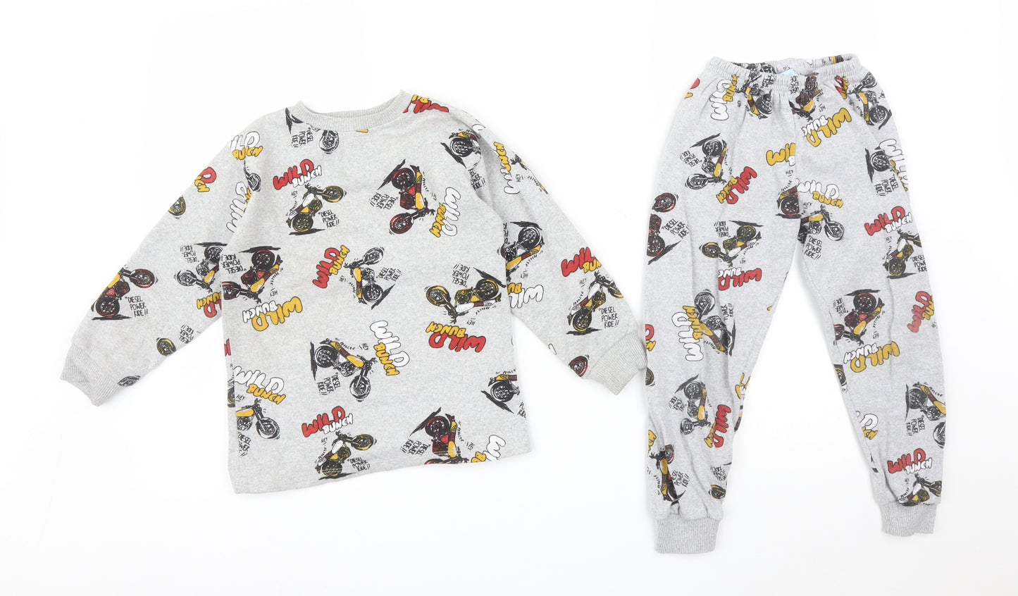 SIYA LIFE Boys Grey Solid   Pyjama Set Size 6-7 Years  - WILD BUNCH MOTORBIKES