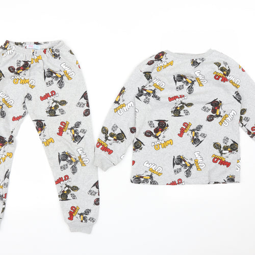 SIYA LIFE Boys Grey Solid   Pyjama Set Size 8-9 Years  - WILD BUNCH MOTORBIKES