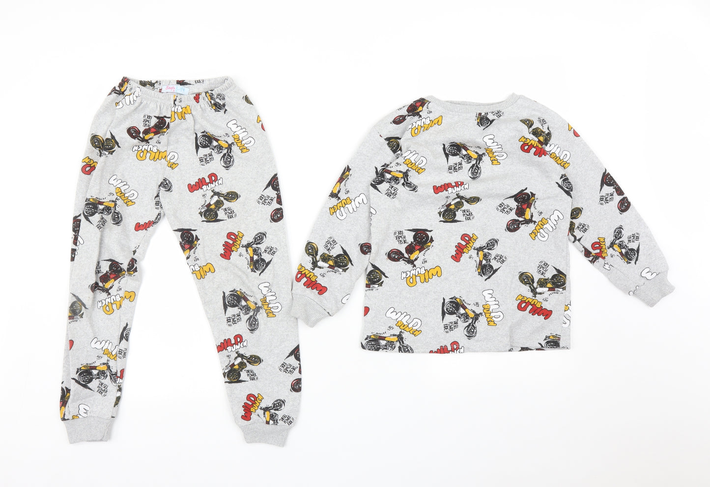 SIYA LIFE Boys Grey Solid   Pyjama Set Size 8-9 Years  - WILD BUNCH MOTORBIKES