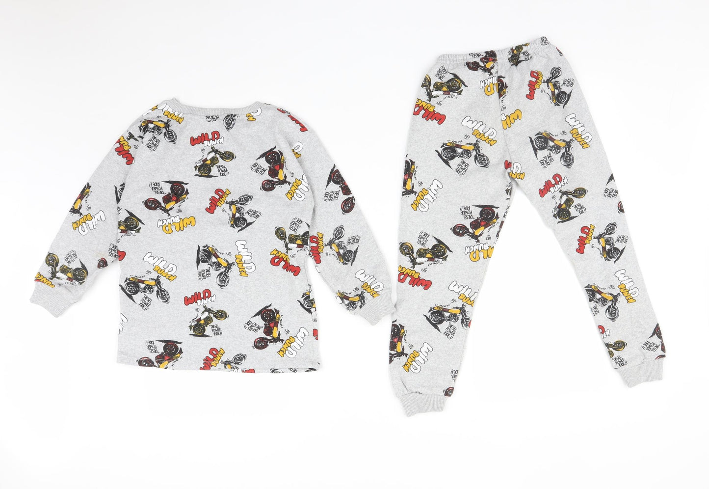 SIYA LIFE Boys Grey Solid   Pyjama Set Size 8-9 Years  - WILD BUNCH MOTORBIKES