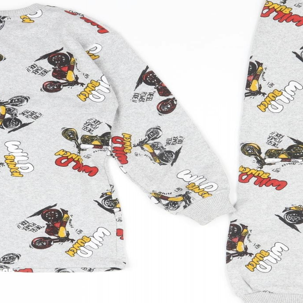 SIYA LIFE Boys Grey Solid   Pyjama Set Size 8-9 Years  - WILD BUNCH MOTORBIKES
