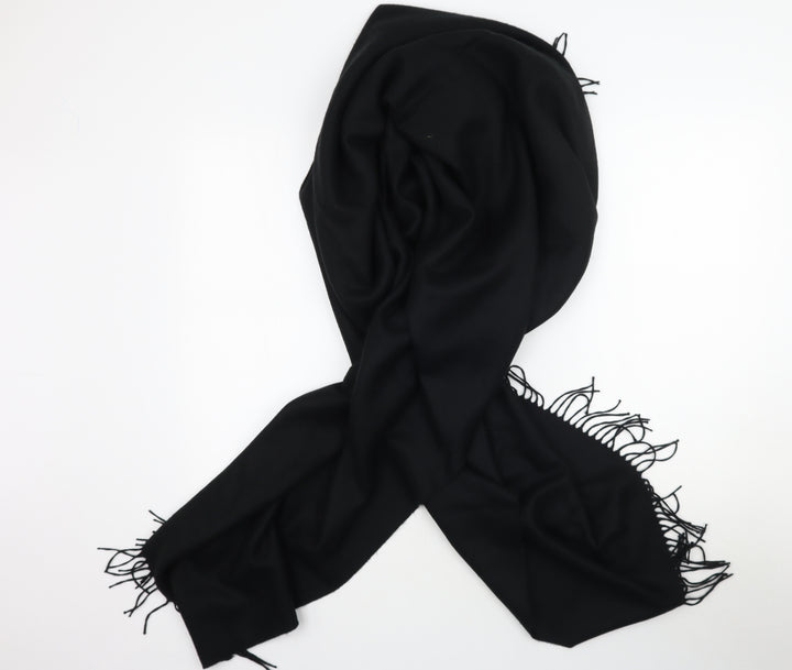Preworn Unisex Black Knit Scarf