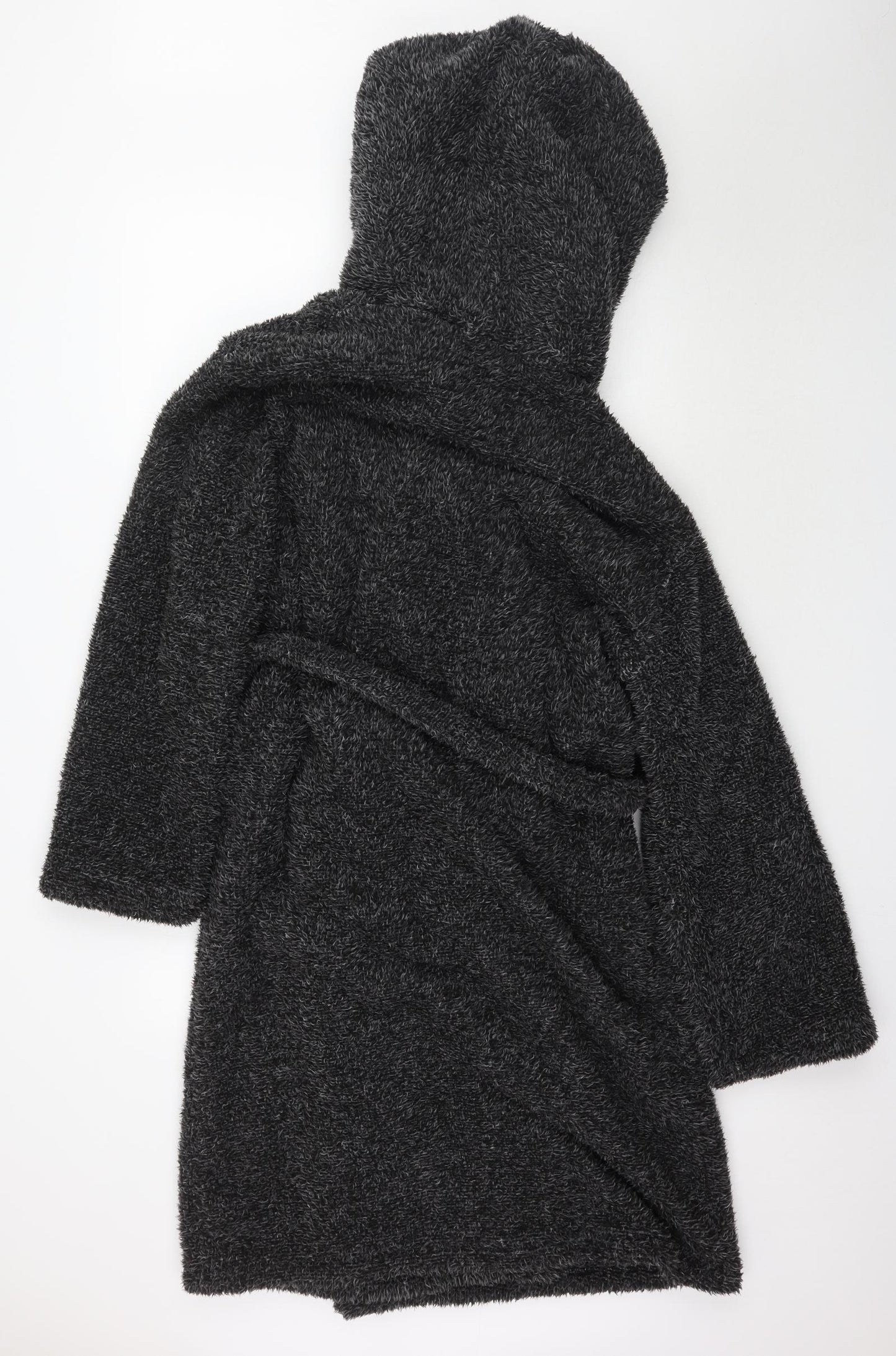Peacocks Womens Grey Solid   Robe Size M