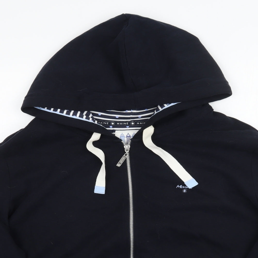 Maine Womens Blue   Full Zip Hoodie Size L