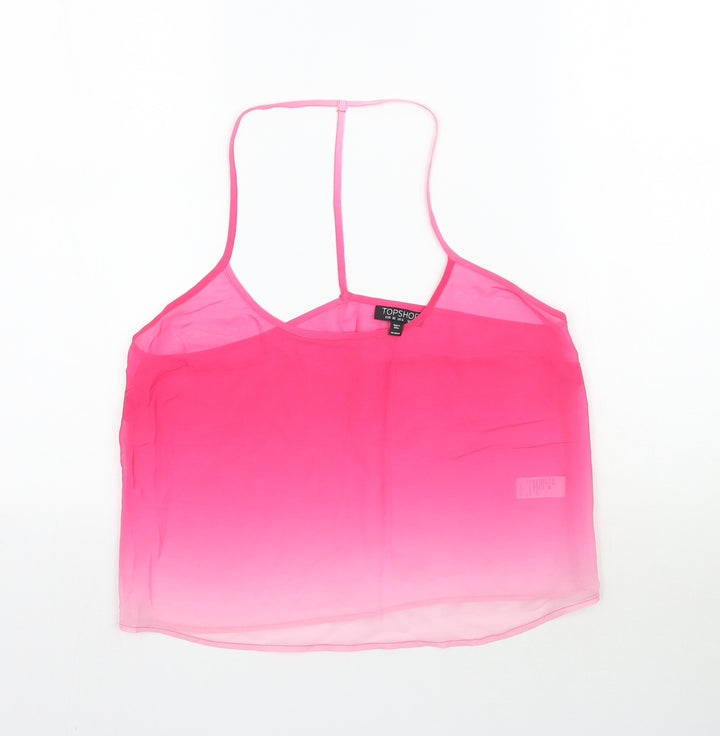 Topshop Womens Pink Camisole Blouse Size 10 - Ombre two tone
