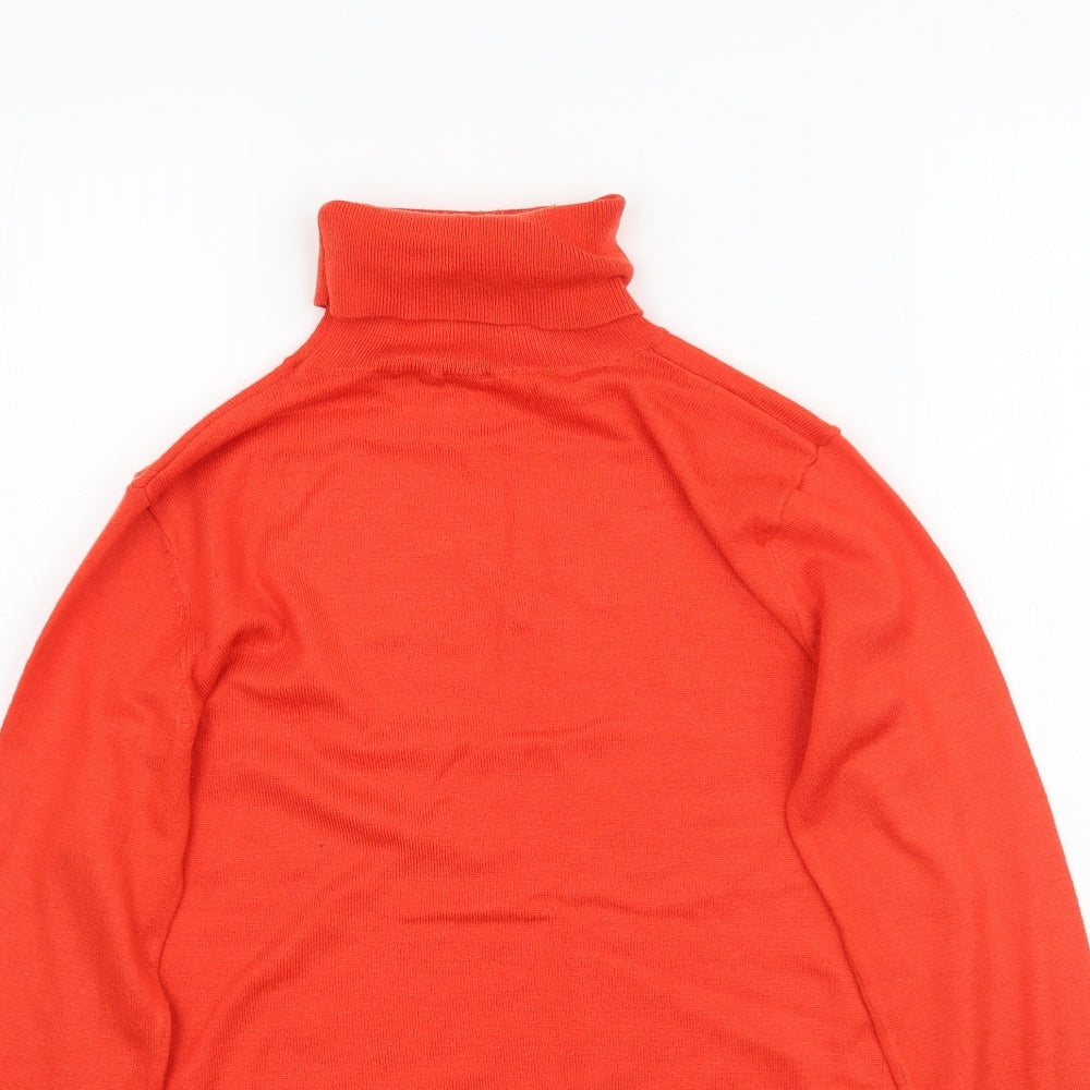 Papaya Womens Orange  Knit Pullover Jumper Size 12