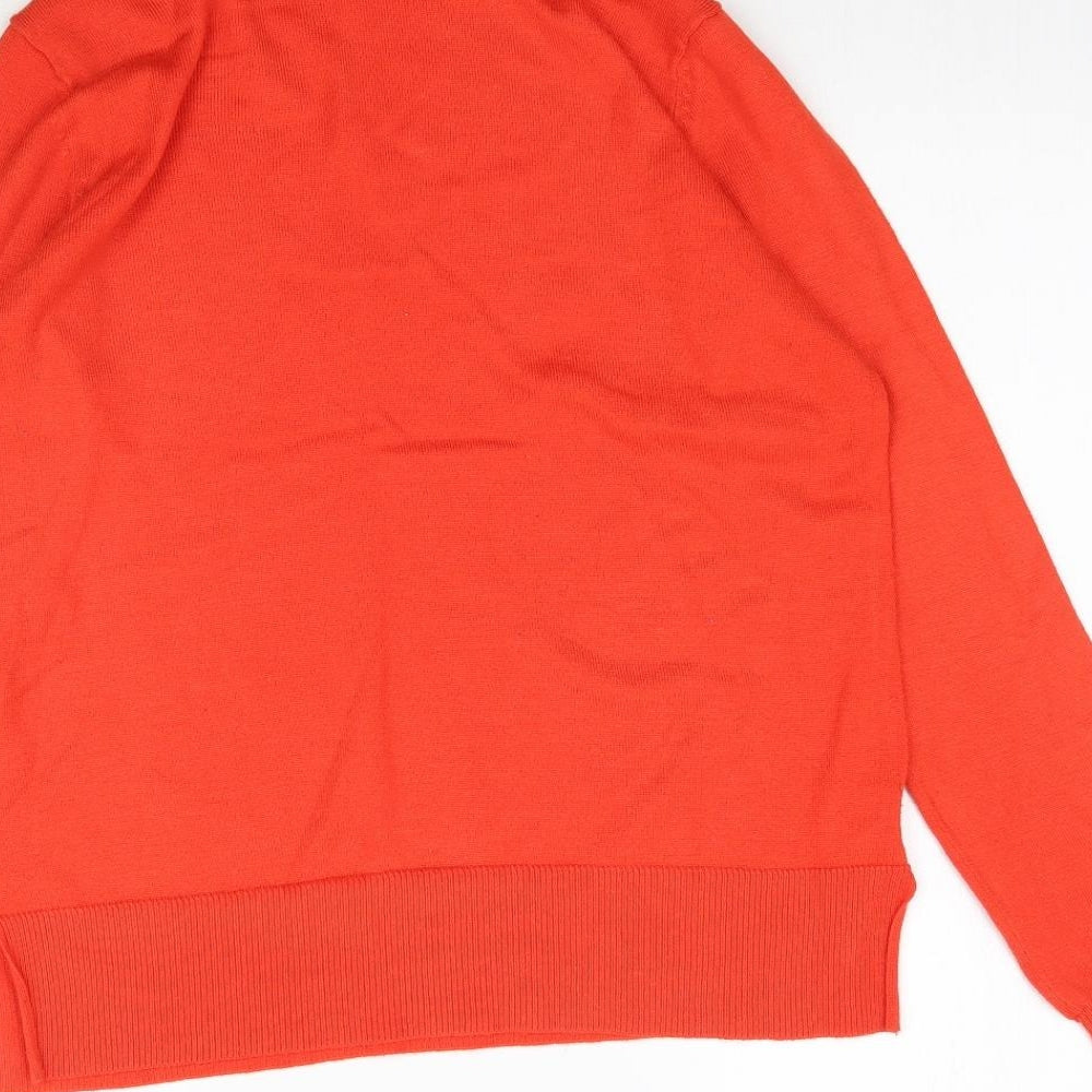 Papaya Womens Orange  Knit Pullover Jumper Size 12