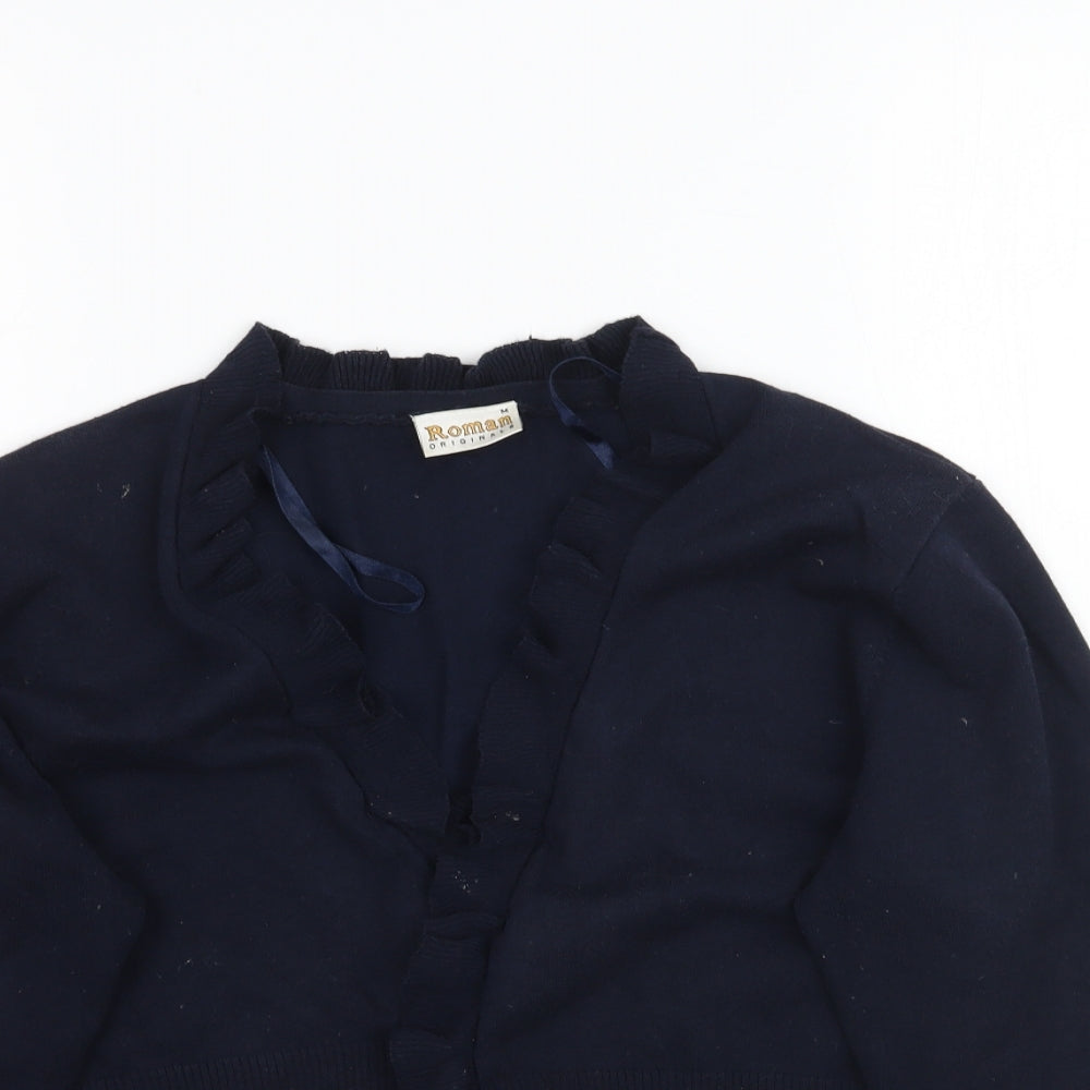 Roman Womens Blue  Knit Cardigan Jumper Size M