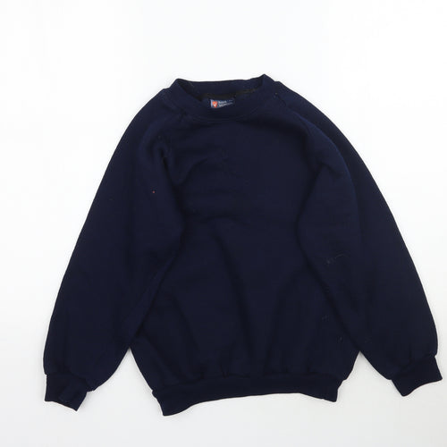 Back to school Girls Blue   Pullover Sweatshirt Size L