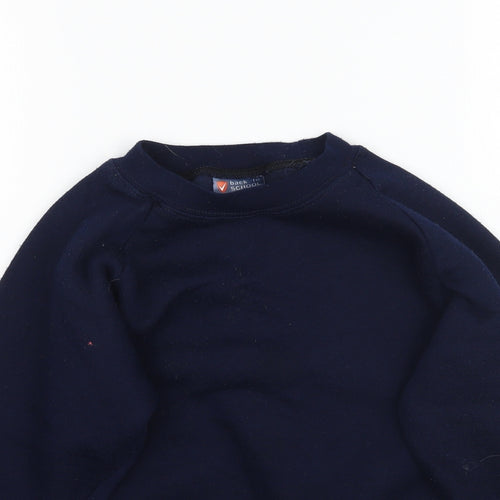 Back to school Girls Blue   Pullover Sweatshirt Size L