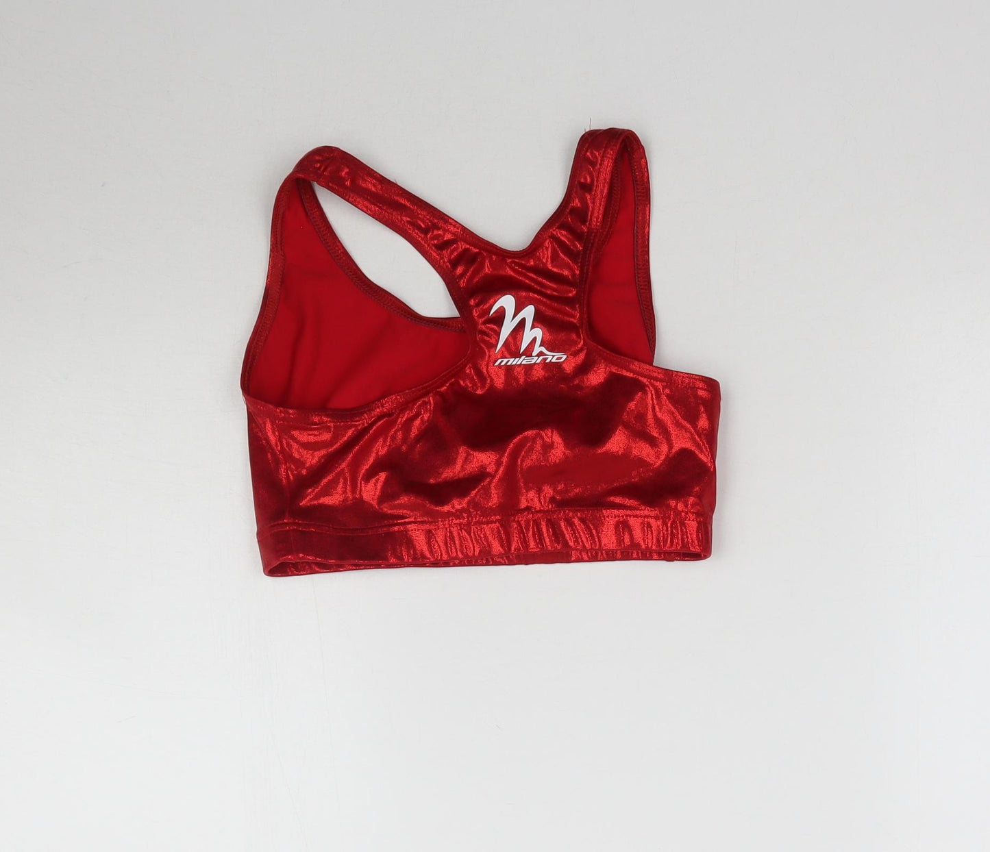 Milano Girls Red   Cropped Tank Size 11-12 Years  - Shiny