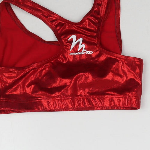 Milano Girls Red   Cropped Tank Size 11-12 Years  - Shiny