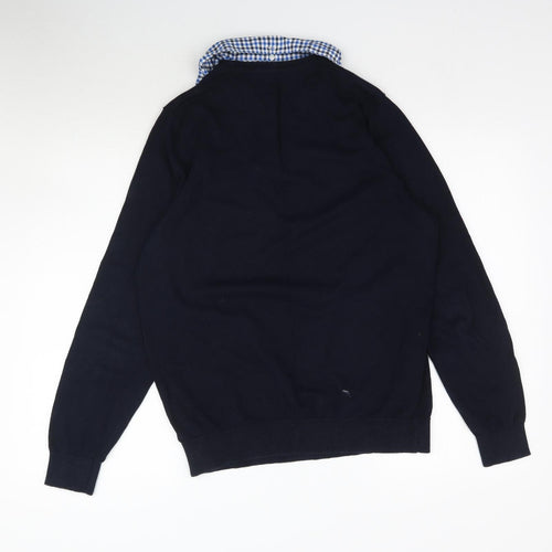 F&F Mens Blue  Knit Pullover Jumper Size M