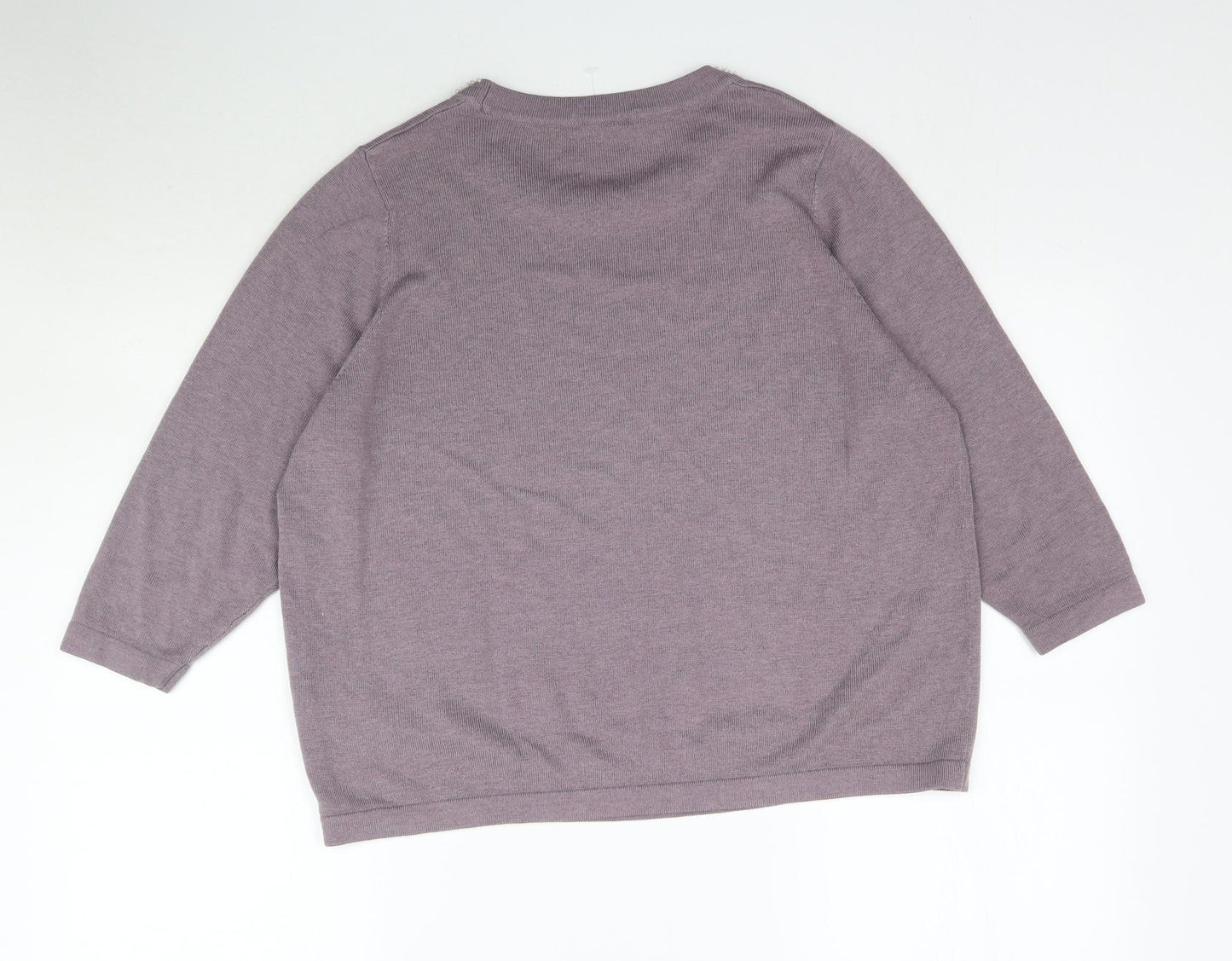 Marks and Spencer Womens Purple  Knit Pullover Jumper Size 20