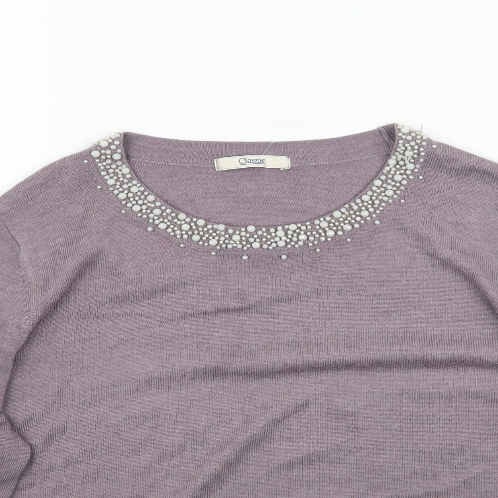 Marks and Spencer Womens Purple  Knit Pullover Jumper Size 20