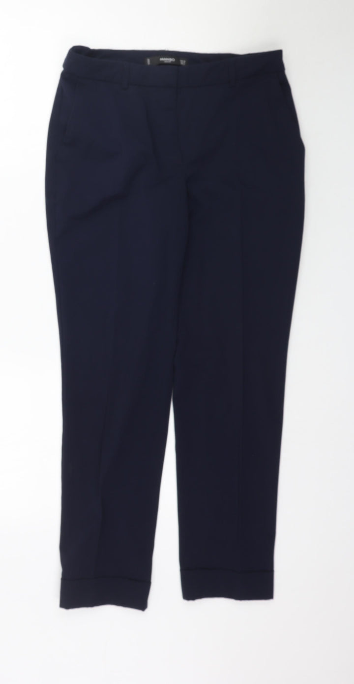 Mango Womens Blue Trousers Size 36 L27 in